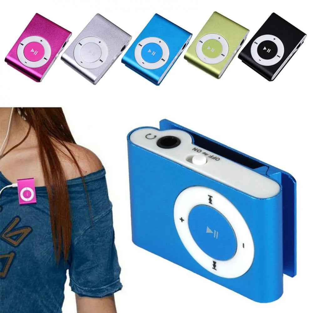 Mini Clip MP3 Player — TF Card Support, 8 Colors | Portable Walkman for Music Lovers
