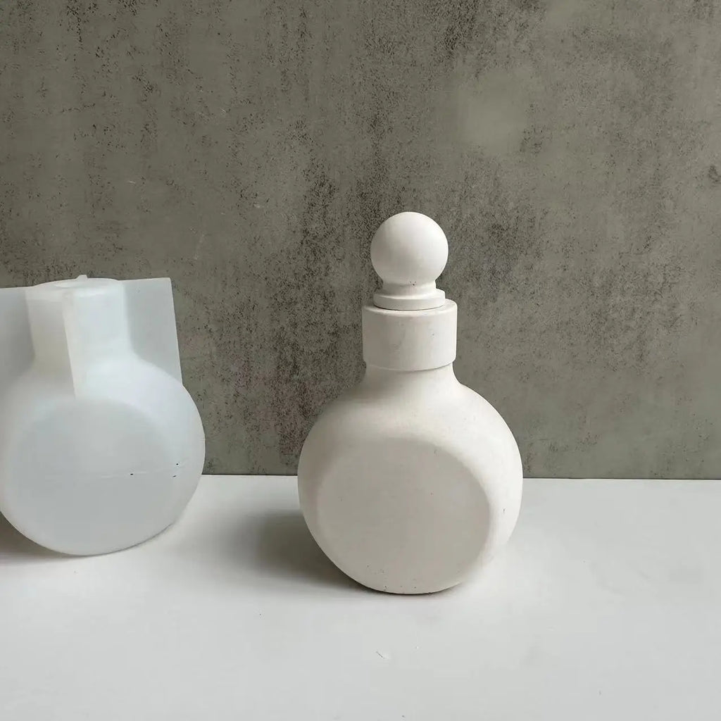 Silicone Mold for Perfume Bottle Vase Epoxy Resin, Plaster, Concrete Craft Molds DIY Flower Pot Candle Holder Making Mould
