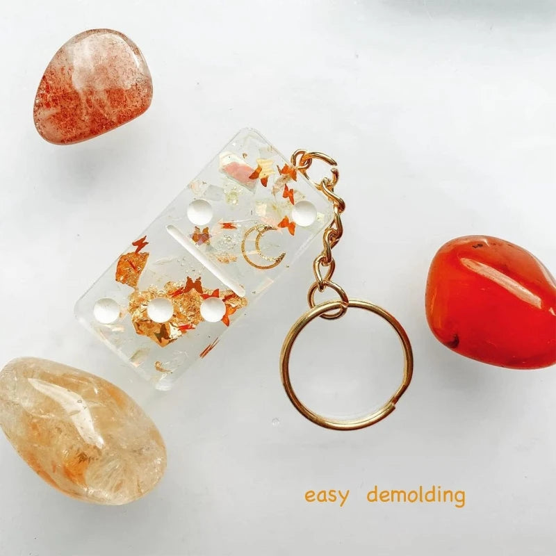DIY Handmade Resin Domino Silicone Molds Jewelry Accessories Making Epoxy Resin Craft Cabochons Board Charms Resin