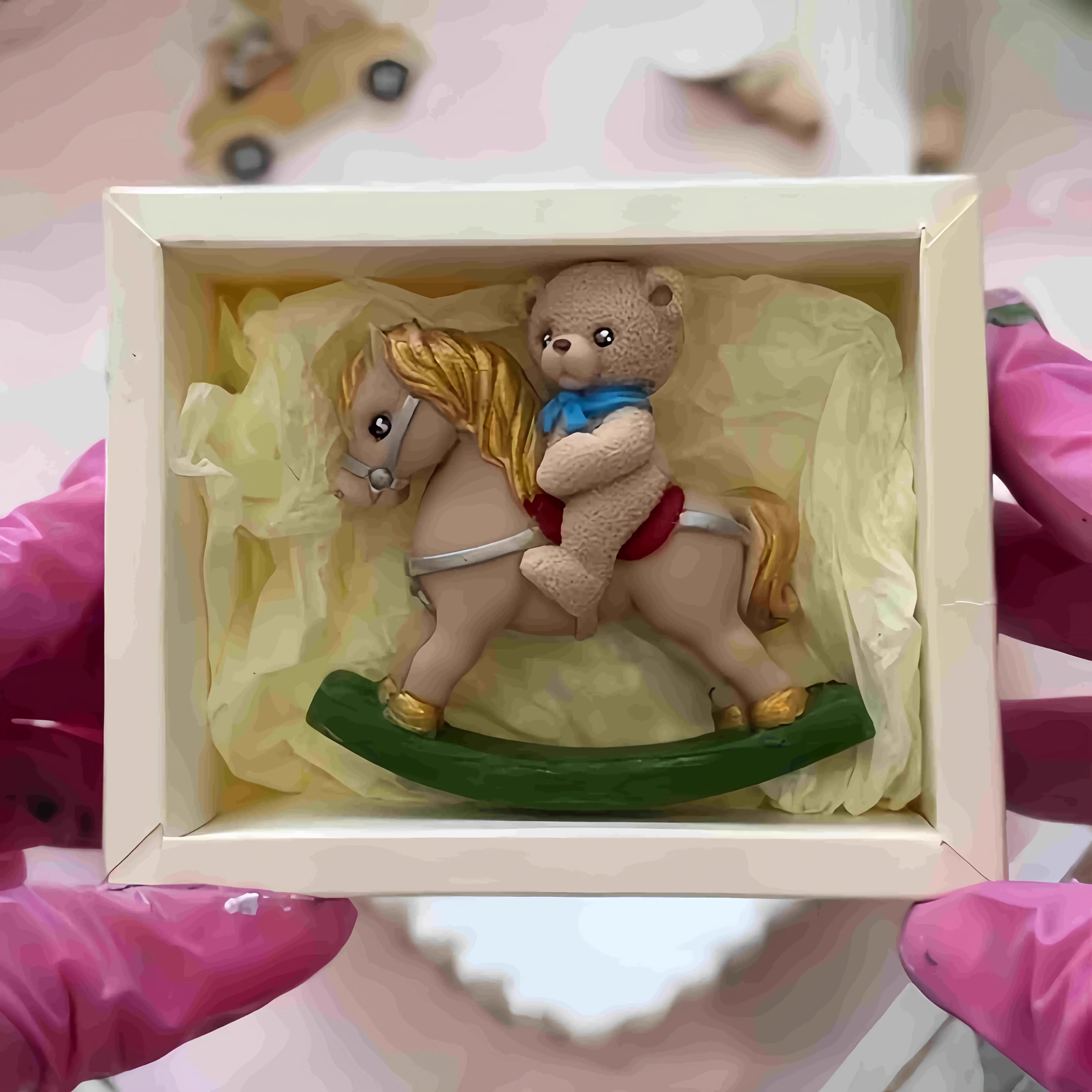 Resin Silicone Molds | Bear Rocking Horse and Epoxy Resin Molds for Creative Home Decor, Garden Ornaments, Jewelry Making