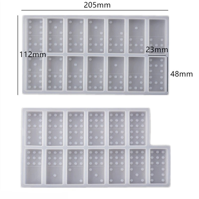DIY Handmade Resin Domino Silicone Molds Jewelry Accessories Making Epoxy Resin Craft Cabochons Board Charms Resin