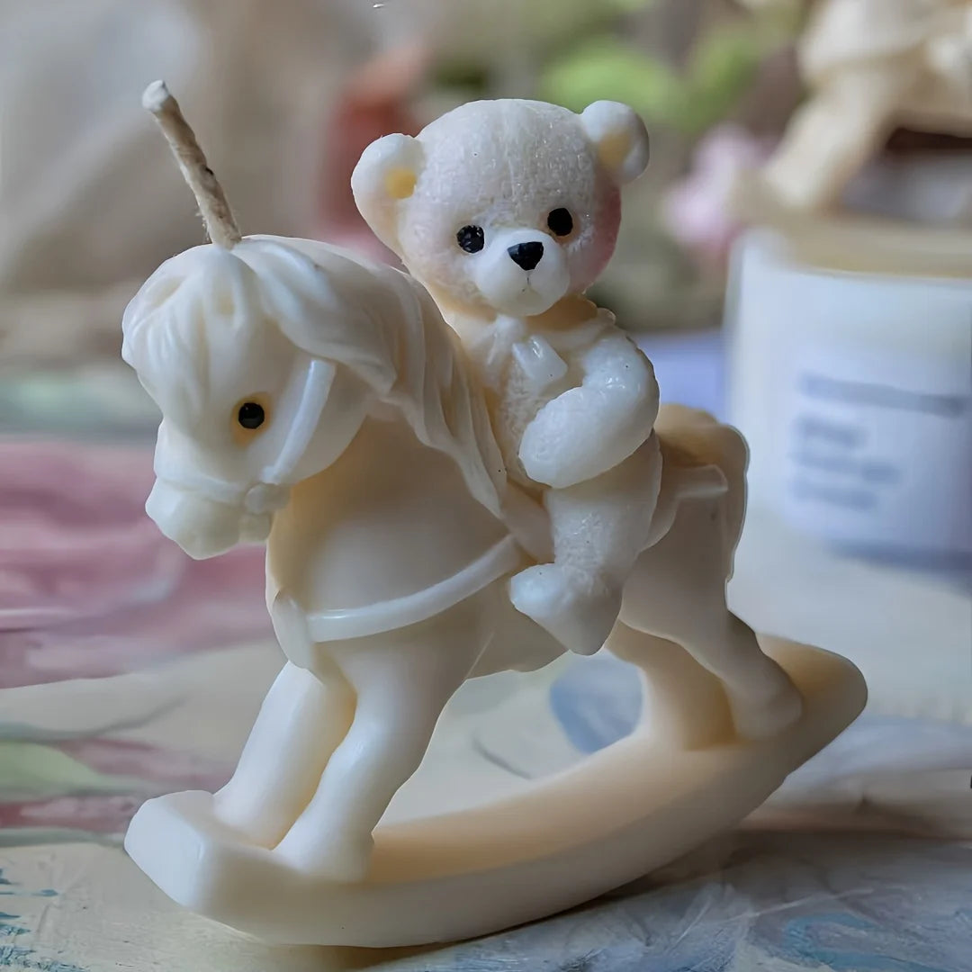 Resin Silicone Molds | Bear Rocking Horse and Epoxy Resin Molds for Creative Home Decor, Garden Ornaments, Jewelry Making